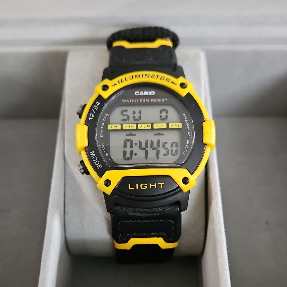 Casio Illuminator Black and Yellow Watch